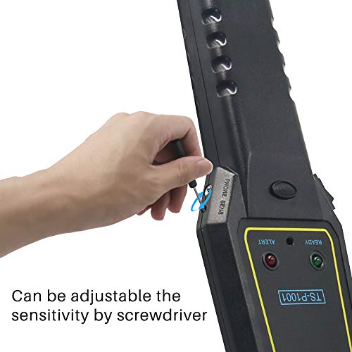 Handheld Metal Detector Security Portable Adjustable Sensitivity Sound Vibration Alerts Detects Weapons Knivers Screw Scanner Detects LQMEILI