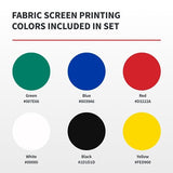 Speedball Fabric Screen Printing Ink Starter Set, 6-Colors, 4-Ounce for T-Shirt and Silkscreen Printmaking Speedball