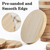 2 Inch 50 Pieces Wood Circles, GOH DODD Small Round Discs Unfinished Slices Blank Wooden Ornaments for DIY Crafts, School Projects, Decorations GOH DODD