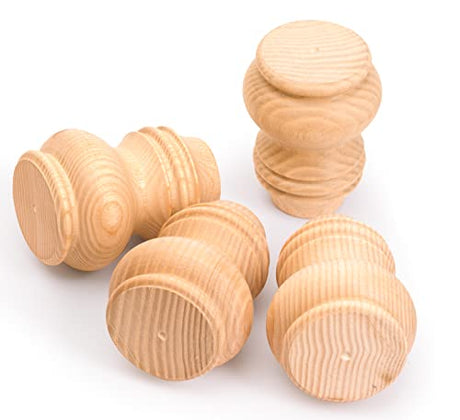 decorluxes Unfinished Bun Feet for Furniture Set of 4 Kallax Legs Short Table Legs Couch Sofa Coffee Table Legs Dresser Legs Set of 4 Bun Feet - No decorluxes