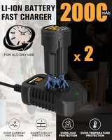 EWORK 12V Brushless Impact Driver and Cordless Drill Set, Compact Power Tool Combo Kits, High Torque Small Electric Drill Driver with (2) 2.0Ah EWORK