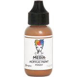 Dina Wakley Metallic Heavy Body Acrylic Paint Bundle - 6 Bottles, 1 Ounce Each - Ancient, Rosy, Medieval, Gilt, Penny and Sterling Dina Wakley Media