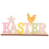 Amosfun Easter Wooden Table Sign Easter Chicken Flower Stand Sign Plaque Tabletop Craft Ornament Centerpiece for Home Office Farmhouse Easter Table Amosfun