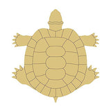 Turtle Design by Lines Cutout Unfinished Wood Winter Coloring Book Door Hanger MDF Shape Canvas Style 4 Art 1 (12") Diverse Woodworking