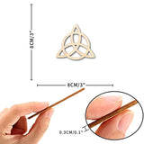 Triquetra Wood Craft,Unfinished Wooden Cutout Art,DIY Wood Sign, Inspirational Farmhouse Wall Plaque,Rustic Home Decor for Grandpa Papa Dad Boyfriend Arupkeer