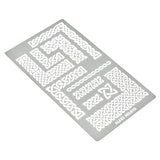 Aleks Melnyk #36 Small Border Stencils for Bullet Journaling, Greek Key Stencils, Celtic Knot, Ornate Viking Stencils, Steel Journal Stencils, Metal - WoodArtSupply