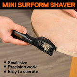 JORGENSEN Mini Wood Plane, Professional Surform Shaver Tool, 65MN Sharp Blade, Black ABS Plastic, Wood Shaver Tool for Woodworking - Suitable for Jorgensen
