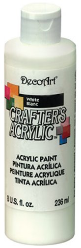 DecoArt Crafter's Acrylic All-Purpose Paint 8oz, White - WoodArtSupply