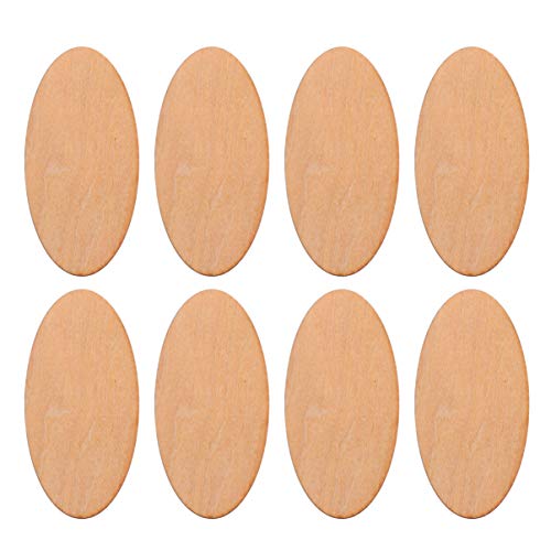 EXCEART Wood Cutout Shapes 20pcs Unfinished Wood Oval Circle Wood Pieces Blank Ornaments Wooden Cutouts for DIY Crafts Painting Engraving Wood DIY - WoodArtSupply