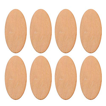 EXCEART Wood Cutout Shapes 20pcs Unfinished Wood Oval Circle Wood Pieces Blank Ornaments Wooden Cutouts for DIY Crafts Painting Engraving Wood DIY - WoodArtSupply