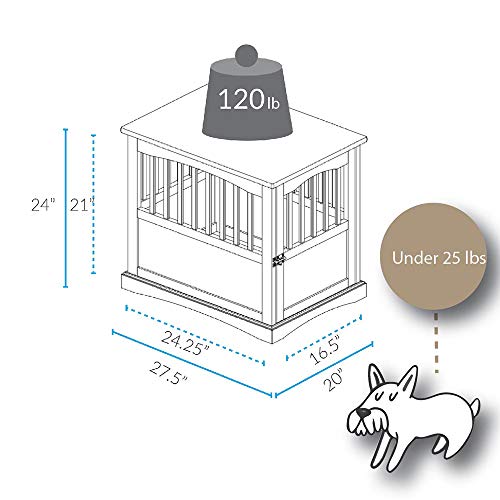 Casual Home Wooden Medium Pet Crate, End Table, Espresso Casual Home