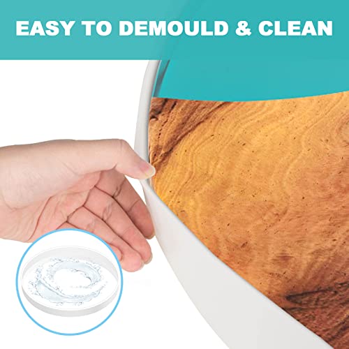 Sntieecr 24 Inch Resin Table Molds, Large Round Epoxy Table Mold for Charcuterie Board, River Coffee Table, DIY Art Home Decoration Sntieecr