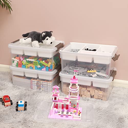 Citylife 17 QT Plastic Storage Box with Removable Tray Craft Organizers and Storage Clear Storage Container for Organizing Lego, Bead, Tool, Sewing, ITYLIFE CITYLIFE