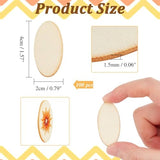 NBEADS 100 Pcs Unfinished Wood Cutouts, Oval Shape Wood Pieces Wooden Cutouts Wood Discs Slices Natural Wood Embellishments for Drawing Art Craft NBEADS