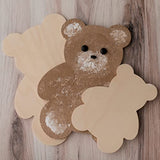 Teddy Bear Wood Cutouts 12 x 9-3/4-inch, Pack of 1 Unfinished Wood Crafts Blank, Wooden Shapes for Crafts & Party Decor, by Woodpeckers Woodpeckers