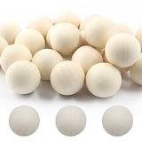 Uenhoy 50 Pcs Wooden Round Ball 1 Inch Unfinished Natural Wood Balls Wooden Spheres for Crafts and DIY Projects Uenhoy
