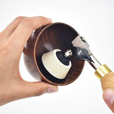 Bowl Sander, Sanding Tool for Woodworking, With 2 Inch and 3inch Hook and Loop Sanding PU Pad and 11.8 Inch Long Hardwood Handle, Total 100 Pcs XQ_PJDX