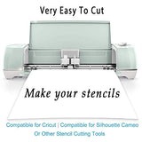 15 Pack 6 Mil Clear Mylar Stencil Sheets, 12" x 24" Blank Stencils, Reusable Template Material, Make Your Own Stencil Compatible Vinyl Cutting EGOSKY