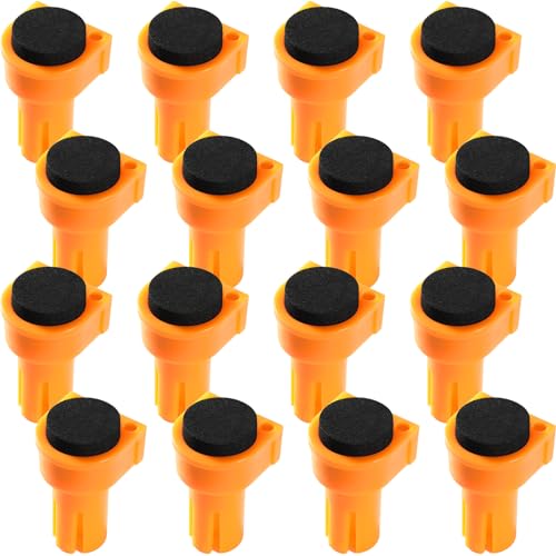 Lasnten 16 Pcs Bench Dog Clamps for Woodworking 3/4 Inch Holes Non Marring Nonslip Eva Bench Brake Inserts Woodworking Accessories