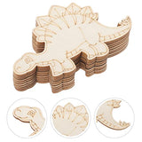 ABOOFAN 10 Pcs DIY Dinosaur Coloring Unfinished Dinosaur Toys Dinosaur Wood Slices Hollow Wood Animals Unfinished Wood Discs Dinosaur Craft Slices ABOOFAN