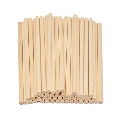 Dowel Rods Wood Sticks Wooden Dowel Rods - 3/16 x 6 Inch Unfinished Hardwood Sticks - for Crafts and DIYers - 50 Pieces by Woodpeckers