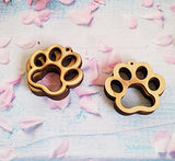30PCS Dog Paw Print Unfinished Wood Earring Blanks, Tiger Paw Print Jewelry Making Crafts, DIY Project Wood, Dangle Earrings Jewelry Blanks (1.5'') XIAOYUE