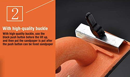 Edward Tools Hand Sander with Sandpaper Clamp - For Drywall, Wood, Floor - 9 1/4” by 3 1/4” - Ergo Contour Handle - For Use with standard 11 1/4” Edward Tools