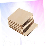 VOSAREA 20pcs Unfinished Wood Crafts Wooden Cutouts for Crafts Flat Ornaments DIY Cutouts Crafts Wooden Tree Craft Natural Wood Slices Wooden Slice VOSAREA