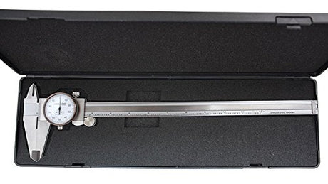 Accusize Industrial Tools 0-12 inch by 0.001 inch Precision Dial Caliper, Stainless Steel, in Fitted Box, P920-S212 Accusize Industrial Tools