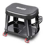 DNA MOTORING TOOLS-00252 Removable Rolling Garage Stool With Seat Cushion & Tool Tray Plate,300lbs Max Weight Capacity DNA MOTORING