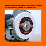 AmaCupid Bench Grinding Wheel 6 inch. for Sharpening Quenched Steel, High Carbon Steel and Other Cutting Tools. White Aluminum Oxide Abrasive. 1/2 AmaCupid