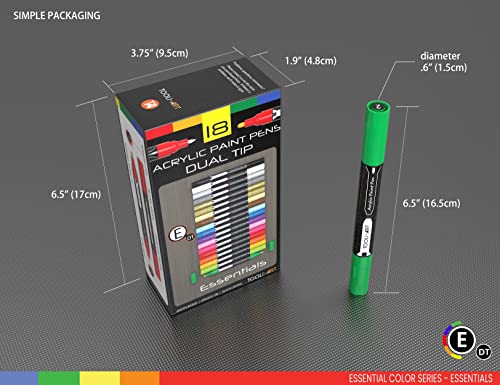 Acrylic Markers, Paint Pens Assorted Vibrant Markers for Rock Painting, Canvas, Glass, Mugs, Wood, Ceramic, Fabric, Metal, Scrapbooking. Non Toxic, TOOLI-ART