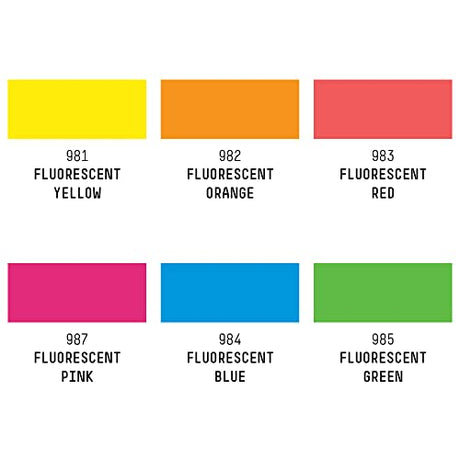 Liquitex Professional Heavy Body Acrylic Paint, 6 x 59ml (2-oz), Fluorescent Colors Set Liquitex