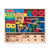 Melissa & Doug Wooden Construction Building Set in a Box (48 pcs) Melissa & Doug