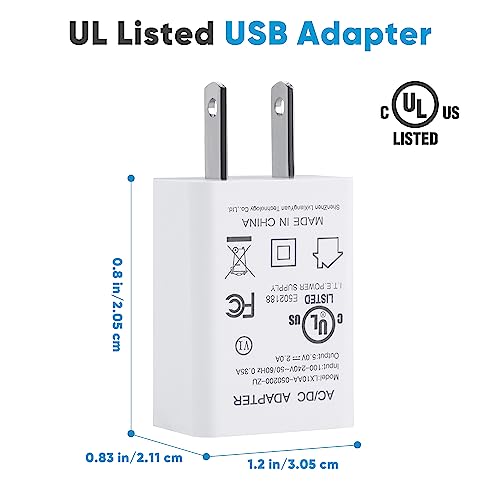 Litever Plug-in Under Cabinet Lighting Kit with Adapter, Dimmer, 2 pcs 12 Inch USB LED Light Strips. Dimmable Linkable for Kitchen Counter, Litever