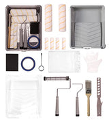 17 Piece Paint Roller Set - Paint Rollers 9"4", Paint Roller Frame，Paint Trays, Microfiber Roller Cover, Paint Kit for House Painting,Paint Brushes Voomey