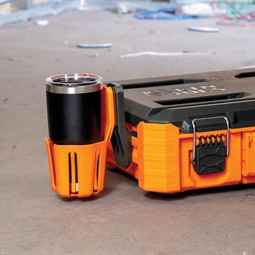 Klein Tools 54817MB MODbox Cup Holder, Modular Tool Storage System Side Mounting Accessory, Easy One-Handed Attachment, Anti-Spill Klein Tools