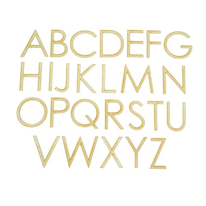 Unfinished Wood Letter Alphabet in The Century Gothic Font, Available in a Variety of Sizes and Thicknesses (2" Tall (2 Full Alphabets), 1/8" - WoodArtSupply