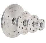 VINWOX 4" Wood Lathe Steel Faceplate, 1”x8TPI Spindle Thread Woodworking Machine Chuck Face Plate VINWOX