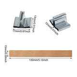 yueton 50PCS Crackling Wooden Candle Wicks Candle Making Wicks Smokeless Long Wood Wicks Candle Cores with 50PCS Metal Base for Wedding Birthday yueton