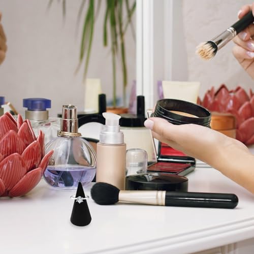 MAGICLULU 10pcs Natural Wood Cone Ring Display Stand Wooden Cone Jewelry Holders Unfinished DIY Craft Cone Jewelry Display Cone for Girls Women DIY MAGICLULU