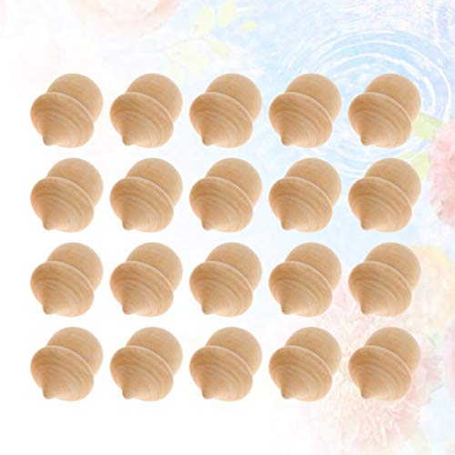 Healifty 20pcs Acorn Charms Unfinished Acorn Wooden Acorn Craft Wood Doll Bodies DIY Acorn Crafts DIY Crafts Real Driftwood Sensory Wooden peg Healifty