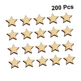 COHEALI Log Discs Log Slices DIY Wood Slices Star Wood Discs Wooden Decorate Blank COHEALI