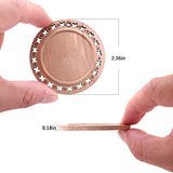 CBCMY 20 Pieces of 2.36-inch Natural DIY Wood Chips Handmade Wood kit can be Used for Art and Crafts Christmas Ornaments Technology CBCMY