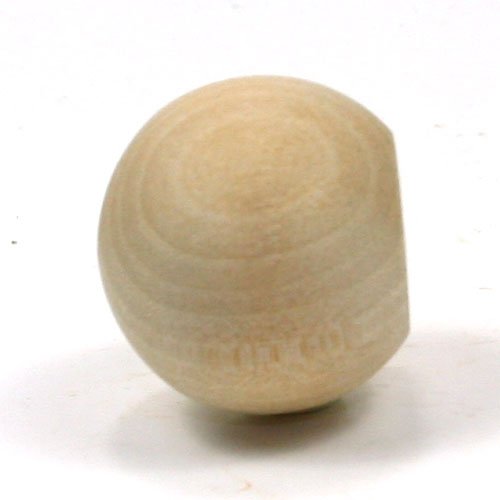 Mylittlewoodshop - Pkg of 6 - Ball with Flat Bottom - 2 inches in Diameter with 1-3/16 Flat Bottom Unfinished Wood(WW-WW-KBB200-6) - WoodArtSupply