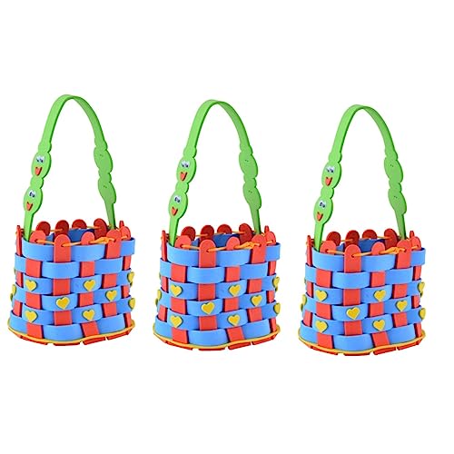 Cabilock 12 Sets Woven Basket DIY Material Kit basket weaving supplies DIY Bag weaving supplies Kids Crafts Candy Basket Weaving Kit basket making - WoodArtSupply