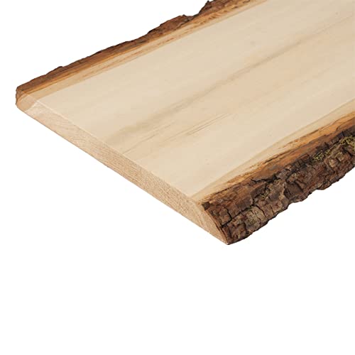 Walnut Hollow Basswood Plank Small with Live Edge Wood (Pack of 6) - for Wood Burning, Home Décor, and Rustic Weddings - WoodArtSupply