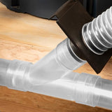 POWERTEC 70228 2-1/2 Inch Y-Fitting Dust Collection Hose Connector, Clear Color POWERTEC