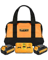 2-Pack Replacement for Dewalt 20V Batteries and 2-Port DCB102 Battery Charger Station Kit - Compatible with Dewalt 12-20V Batteries, Including a Tool COOMYXIN