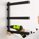 CLEAR STYLE Lumber Storage Rack and Wood Organizer Heavy Duty Metal Rack with 3-Level Wall Mount Levels up to 360LBS Perfect for Garage Storage 1 CLEAR STYLE